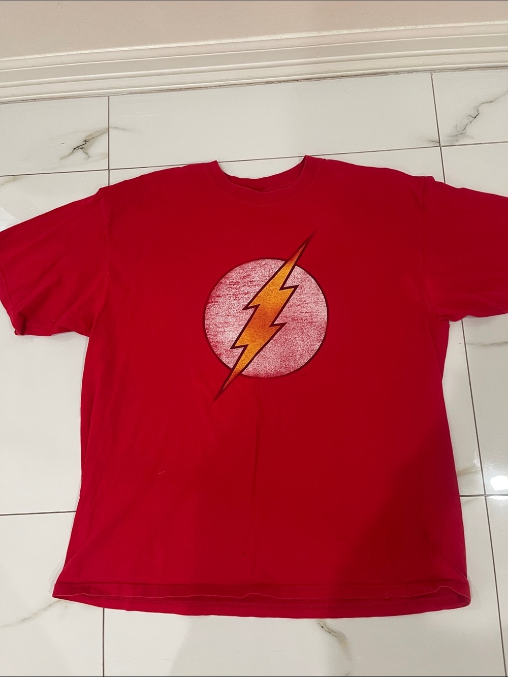 Jerzees Red Graphic Tee with Yellow Accent vintage